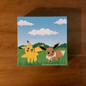 Pokemon Pikachu & Eevee Wall Art Decor Square Canvas Picture‎ 6x6